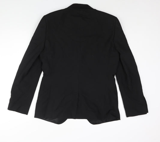 NEXT Mens Black Polyester Tuxedo Suit Jacket Size 42 Regular