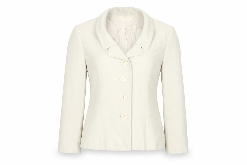 Minuet Womens Ivory Jacket Size 10 Button