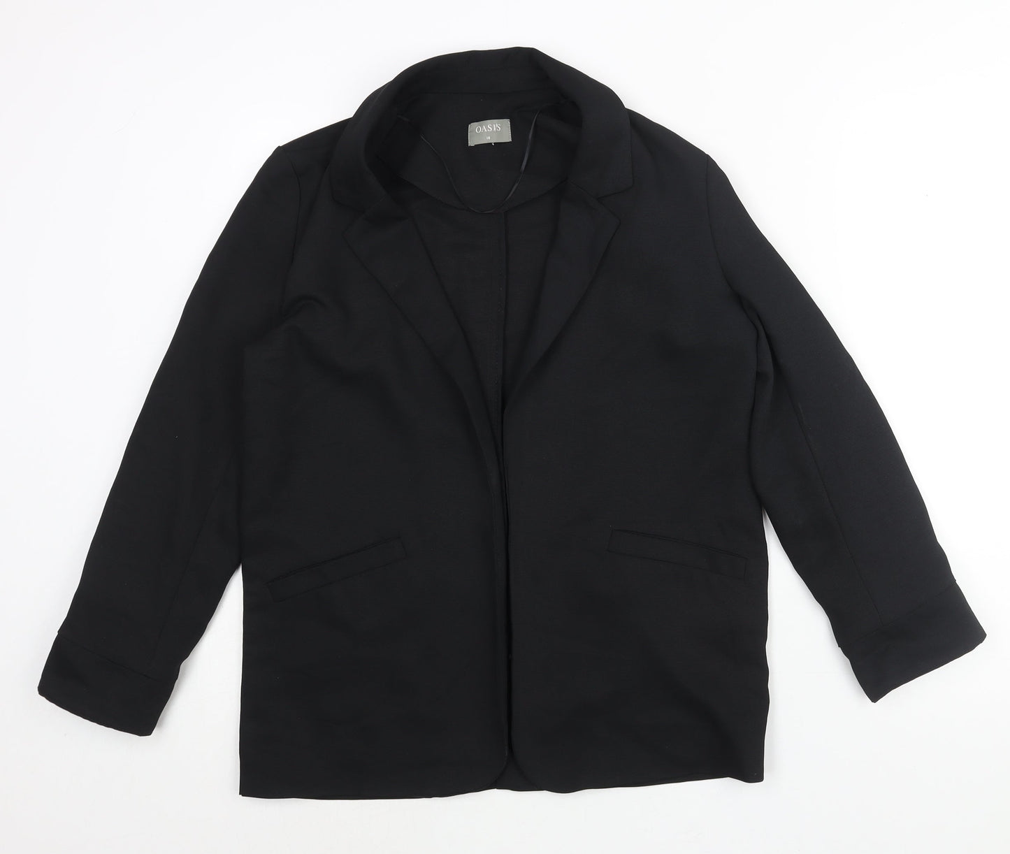 Oasis Womens Black Jacket Blazer Size 10 - Vented Cuff No Closure