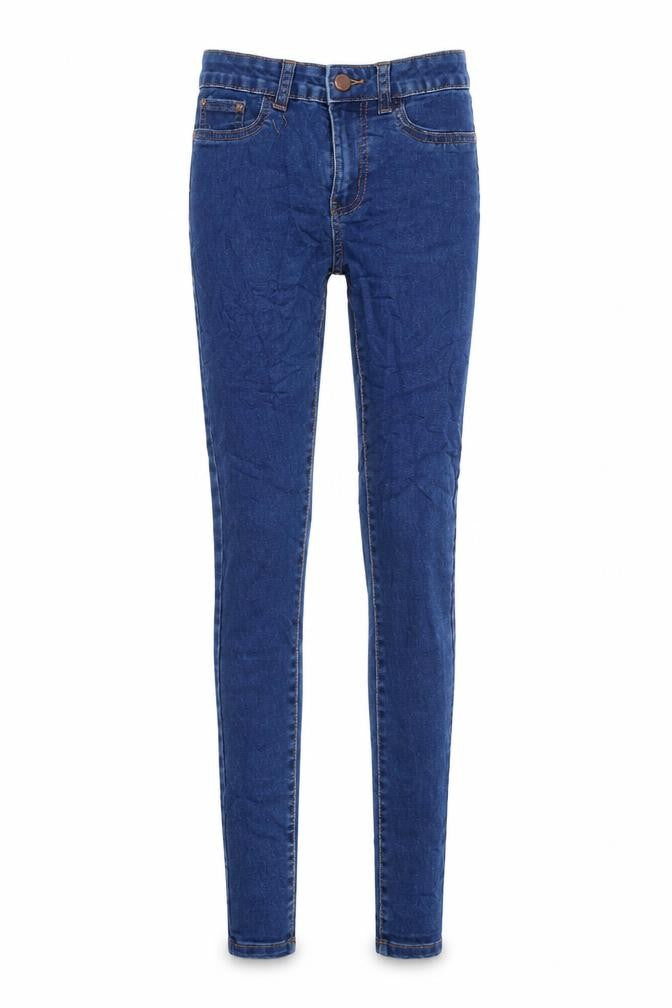 Denim & Co. Womens Blue Cotton Skinny Jeans Size 4 L28 in Regular Zip