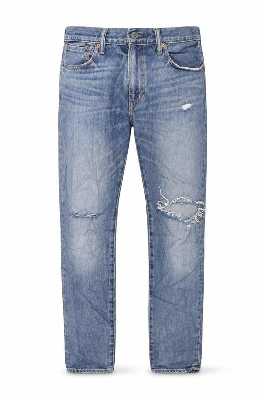 Levi's Mens Blue Cotton Straight Jeans Size 34 in L32 in Regular Zip