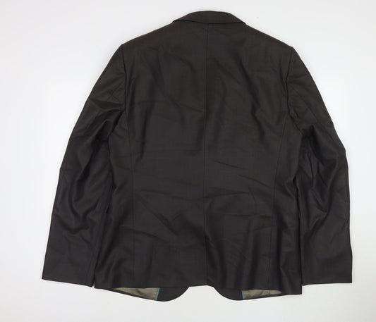 Urbane Mens Grey Wool Jacket Suit Jacket Size 44 Regular