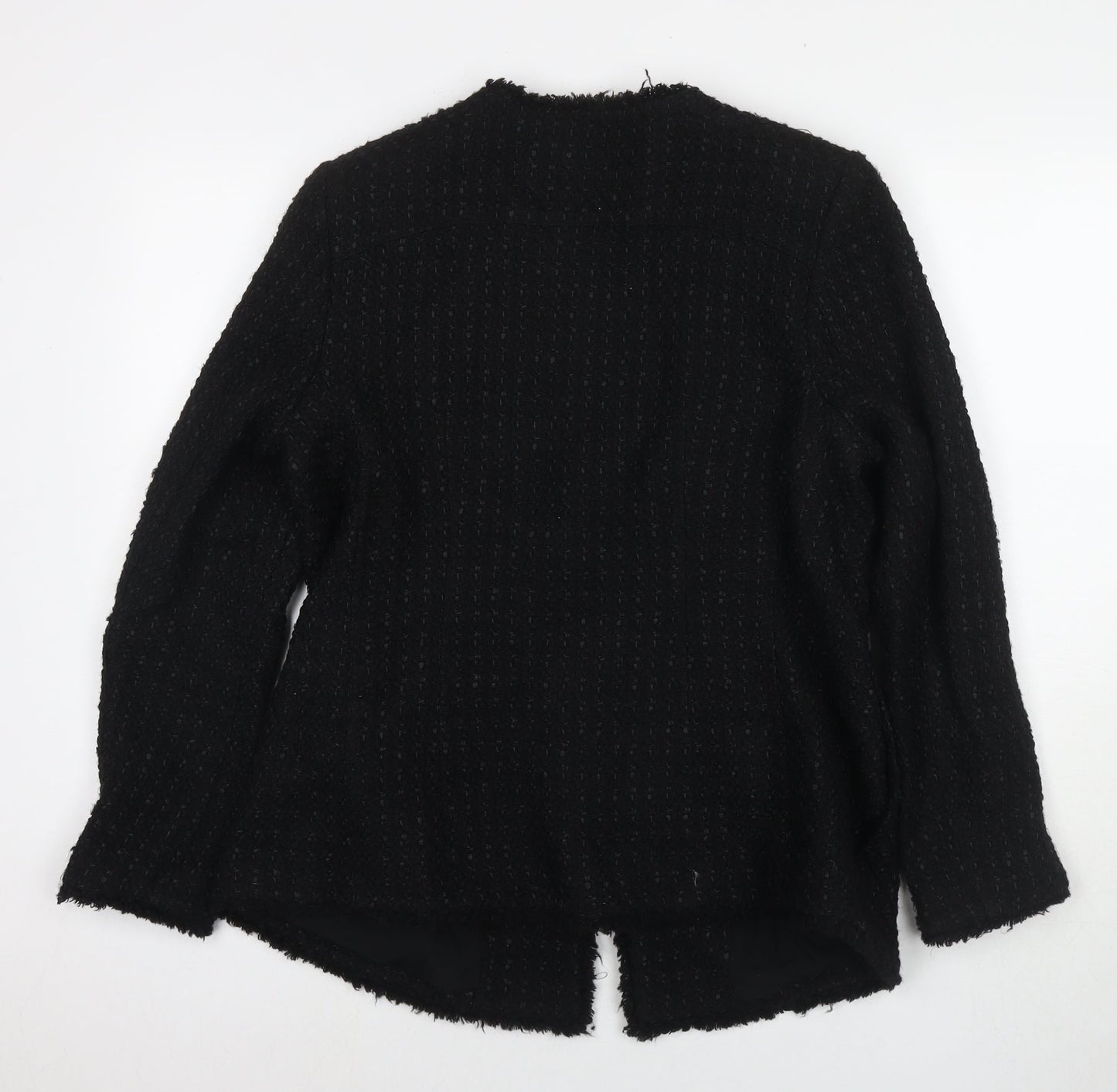 Marks and Spencer Womens Black Jacket Size 14 Hook & Eye