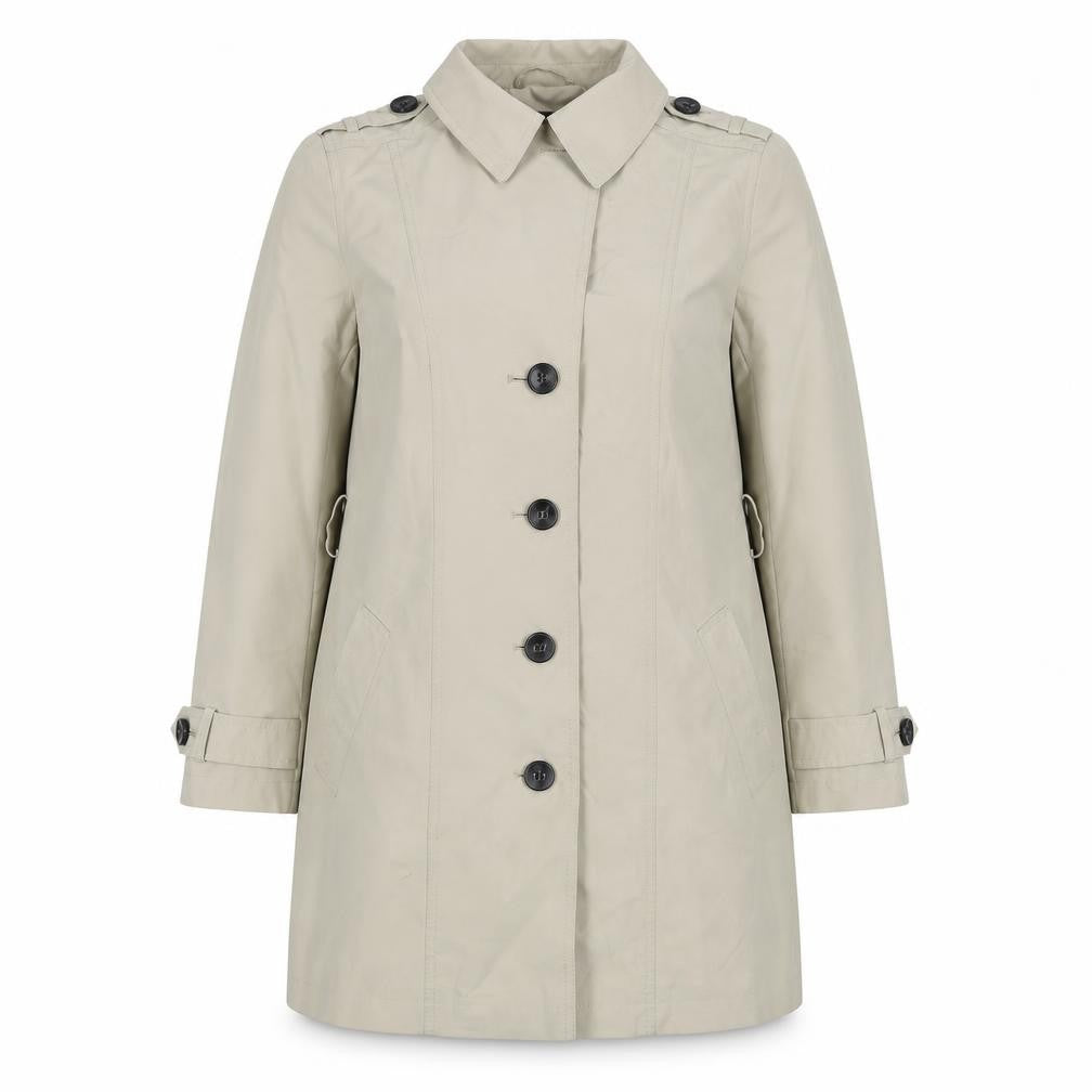 Marks and Spencer Womens Beige Trench Coat Jacket Size 12 Button