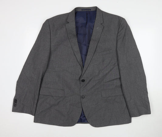 Taylor & Wright Mens Grey Polyester Jacket Suit Jacket Size 46 Regular