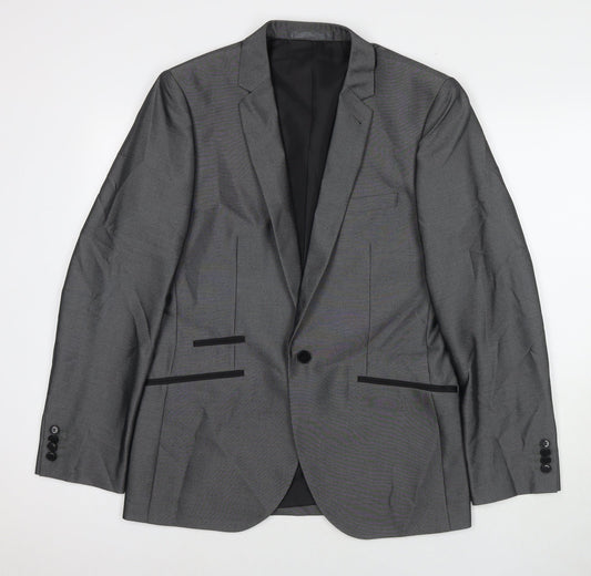 Taylor & Wright Mens Grey Polyester Jacket Suit Jacket Size 40 Regular