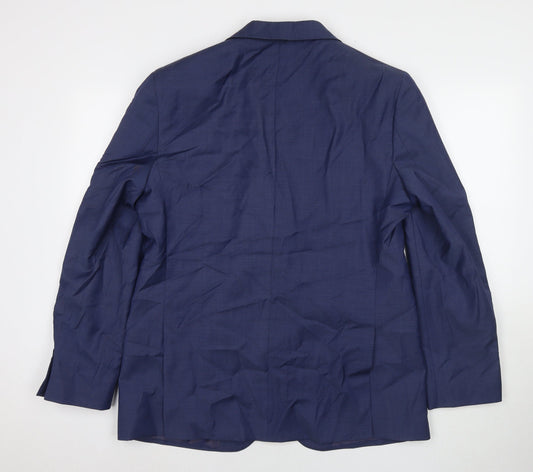Autograph Mens Blue Polyester Jacket Suit Jacket Size 42 Regular