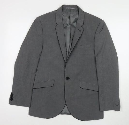 Taylor & Wright Mens Grey Polyester Jacket Suit Jacket Size 36 Regular