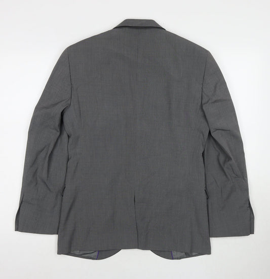 Taylor & Wright Mens Grey Polyester Jacket Suit Jacket Size 36 Regular