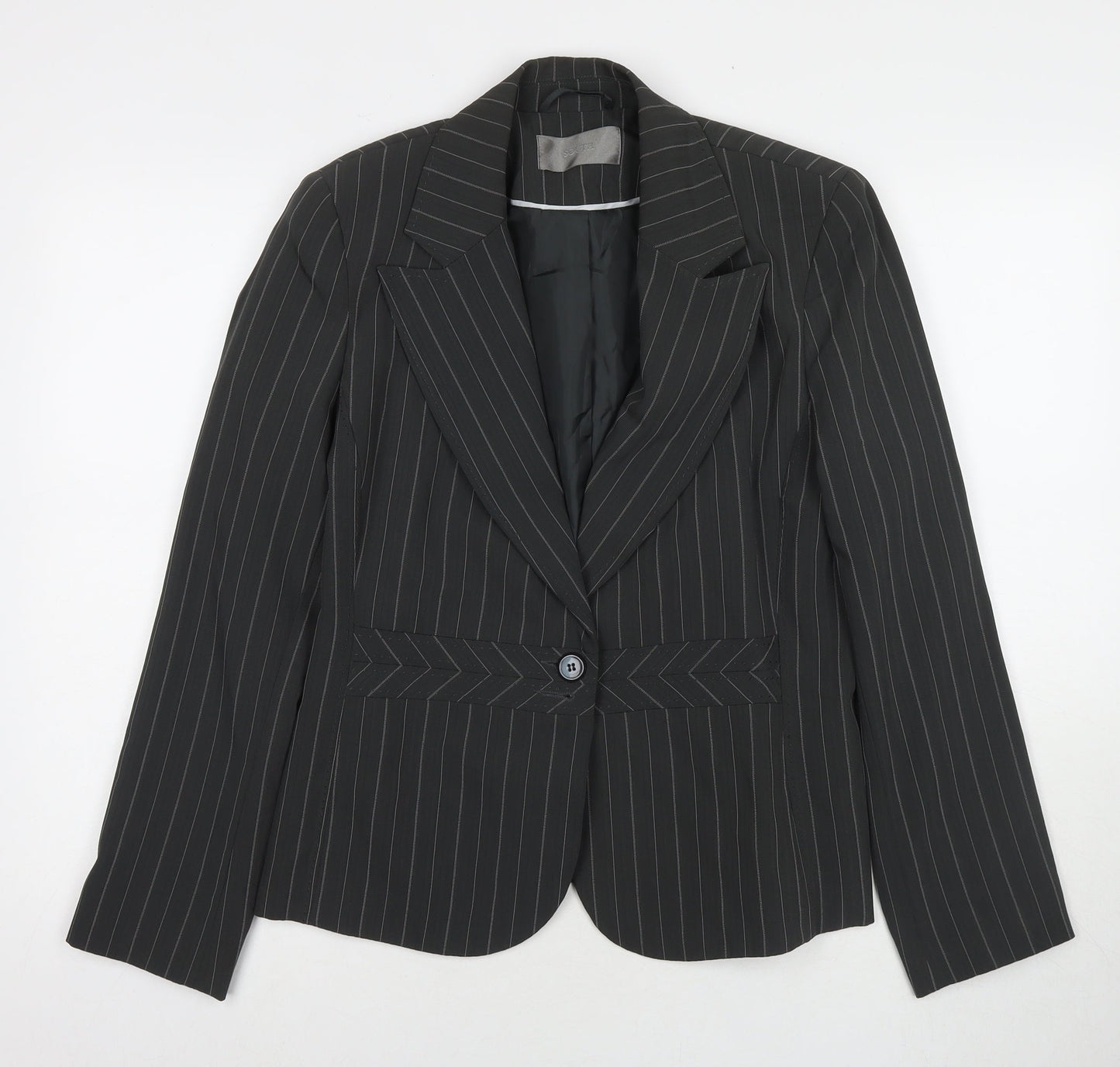 South Womens Grey Jacket Blazer Size 16 Button