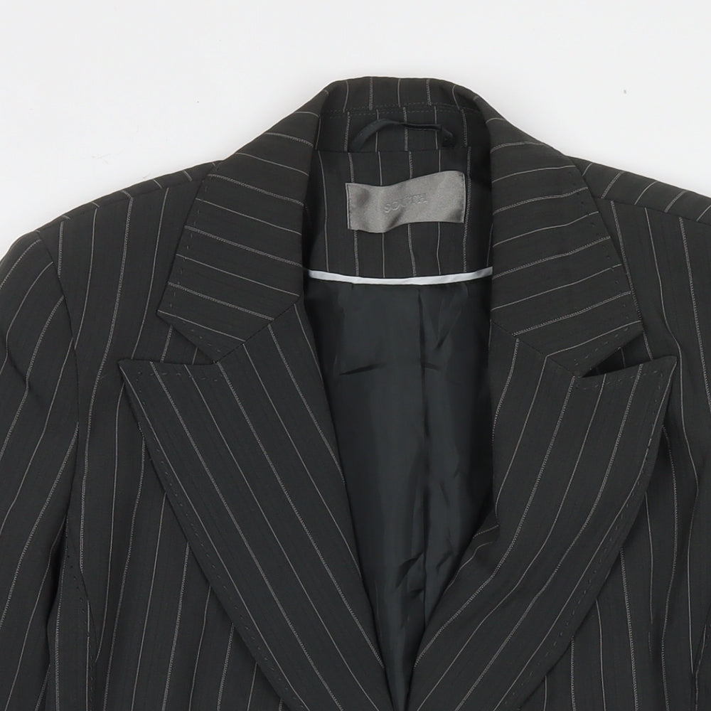 South Womens Grey Jacket Blazer Size 16 Button