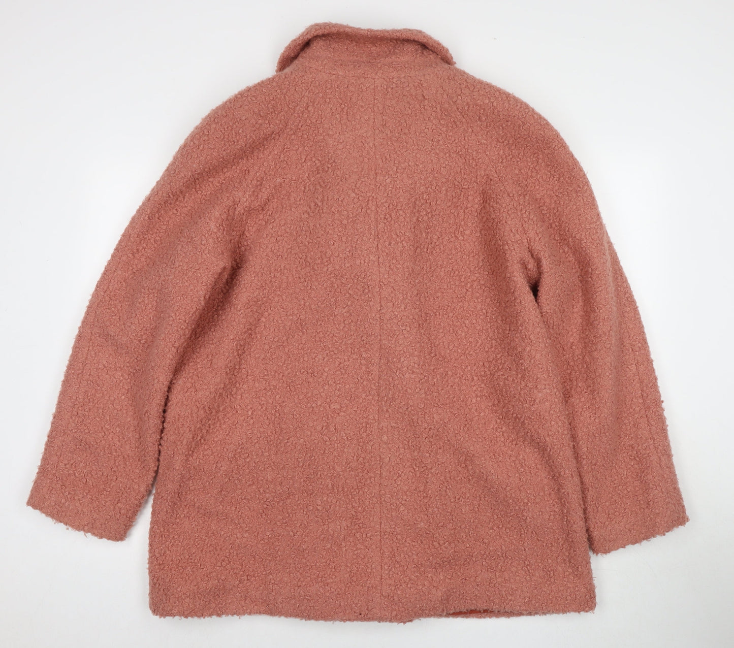 NEXT Womens Pink Overcoat Coat Size 18 Button