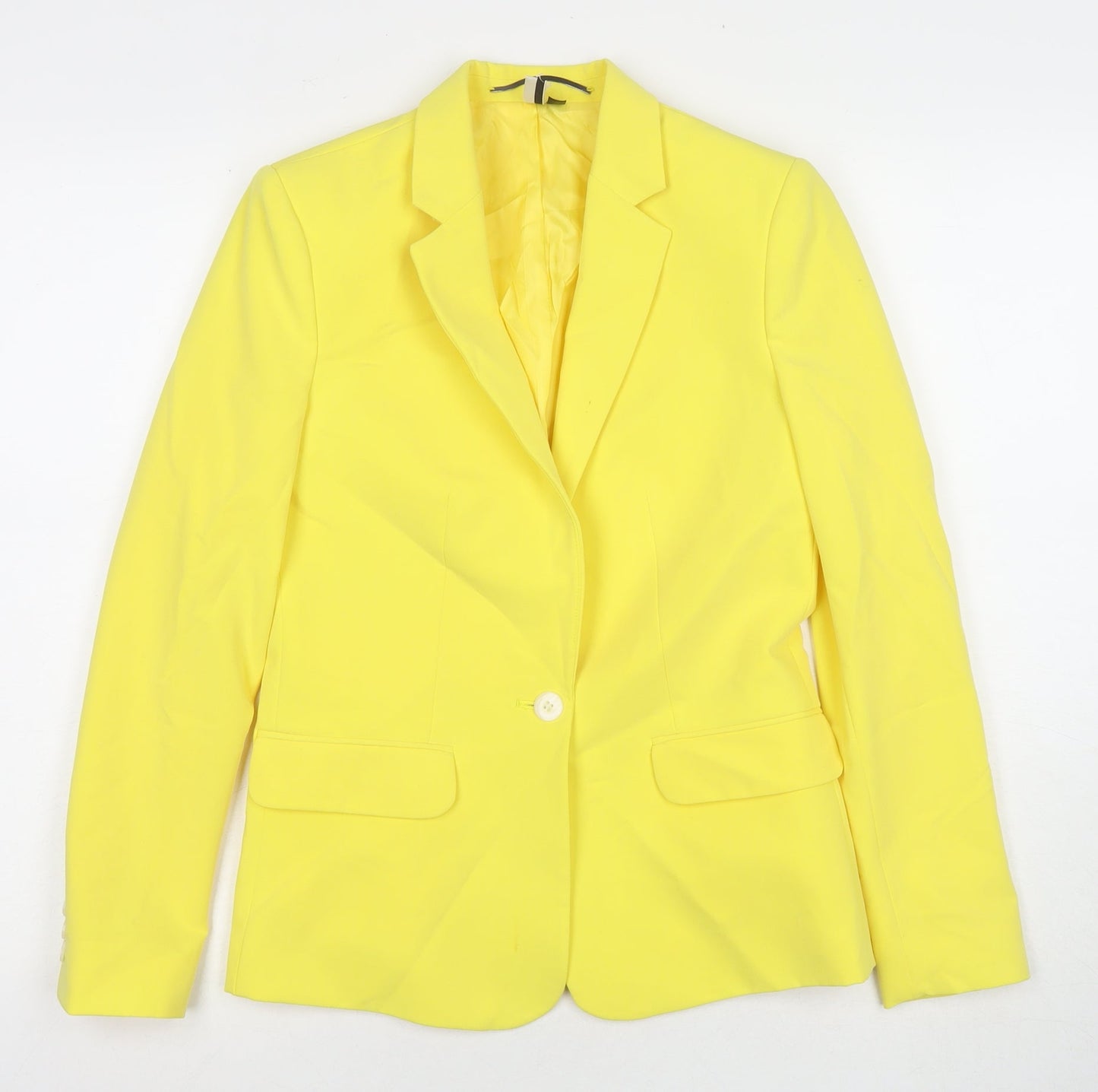 Topshop Womens Yellow Jacket Blazer Size 6 Button
