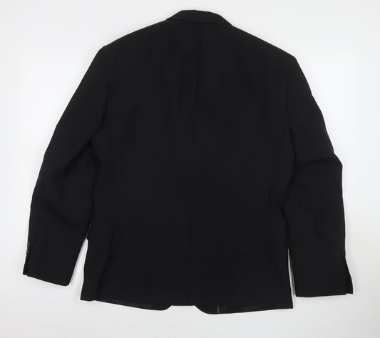 Taylor & Wright Mens Black Polyester Jacket Suit Jacket Size 40 Regular