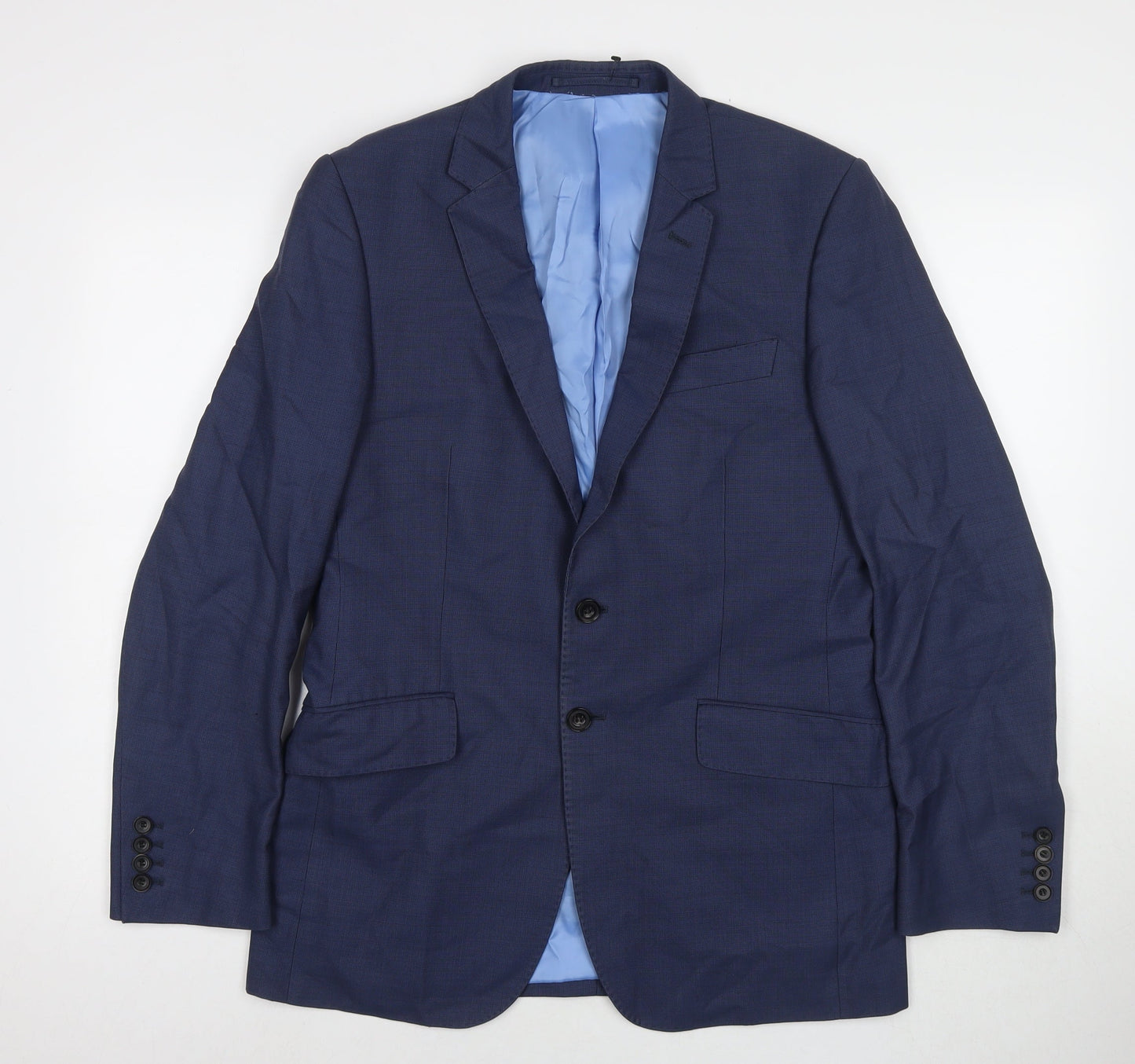 Marks and Spencer Mens Blue Wool Jacket Suit Jacket Size 38 Regular