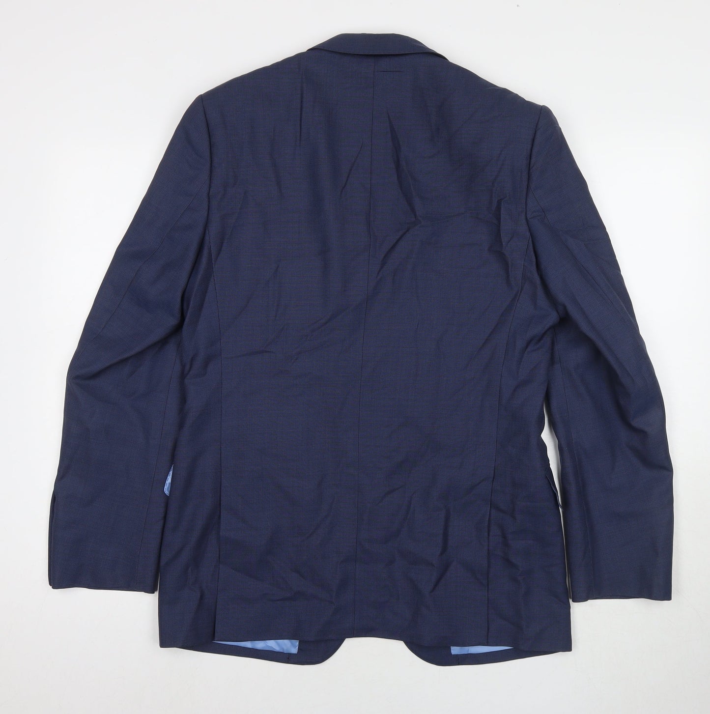 Marks and Spencer Mens Blue Wool Jacket Suit Jacket Size 38 Regular