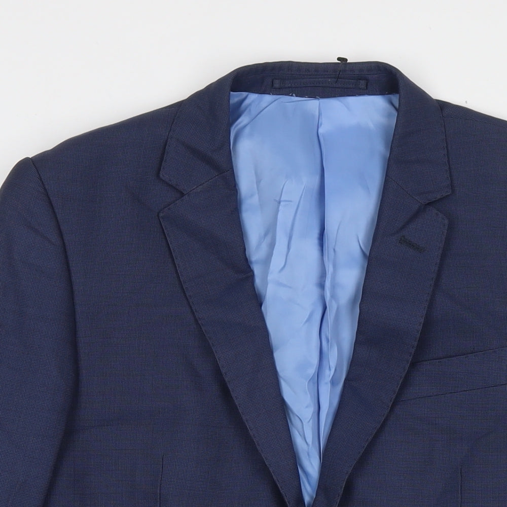 Marks and Spencer Mens Blue Wool Jacket Suit Jacket Size 38 Regular