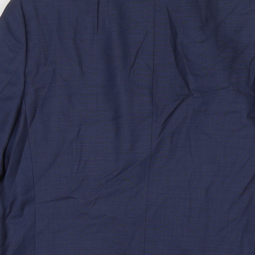 Marks and Spencer Mens Blue Wool Jacket Suit Jacket Size 38 Regular