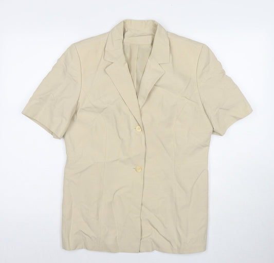 Richards Womens Beige Jacket Blazer Size 14 Button