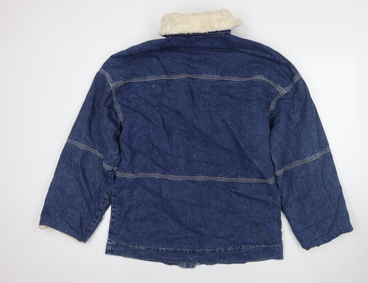Topshop Womens Blue Jacket Size 10 Button