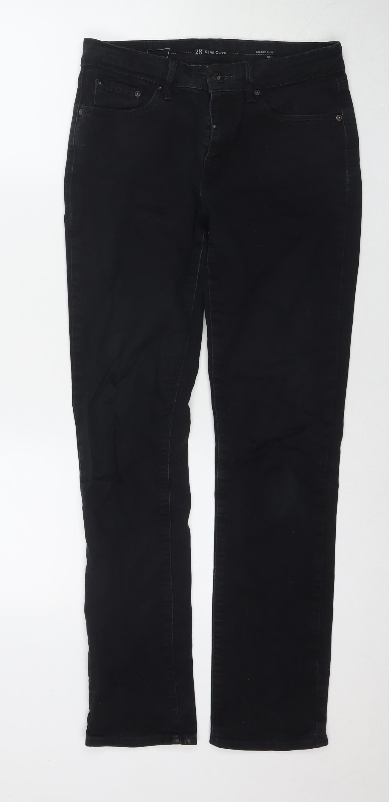 Levi's Womens Blue Cotton Skinny Jeans Size 28 in L29 in Regular Zip