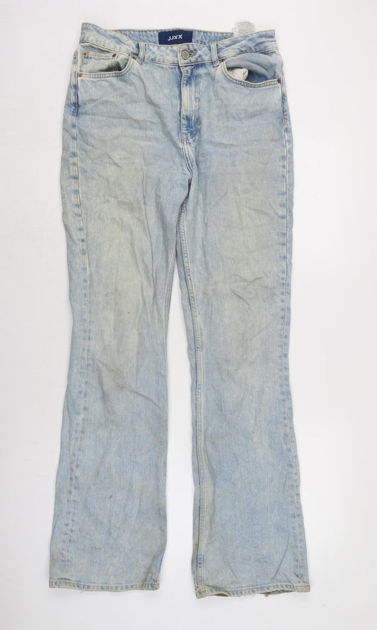JJXX Womens Blue Cotton Blend Bootcut Jeans Size 30 in L31 in Regular Zip