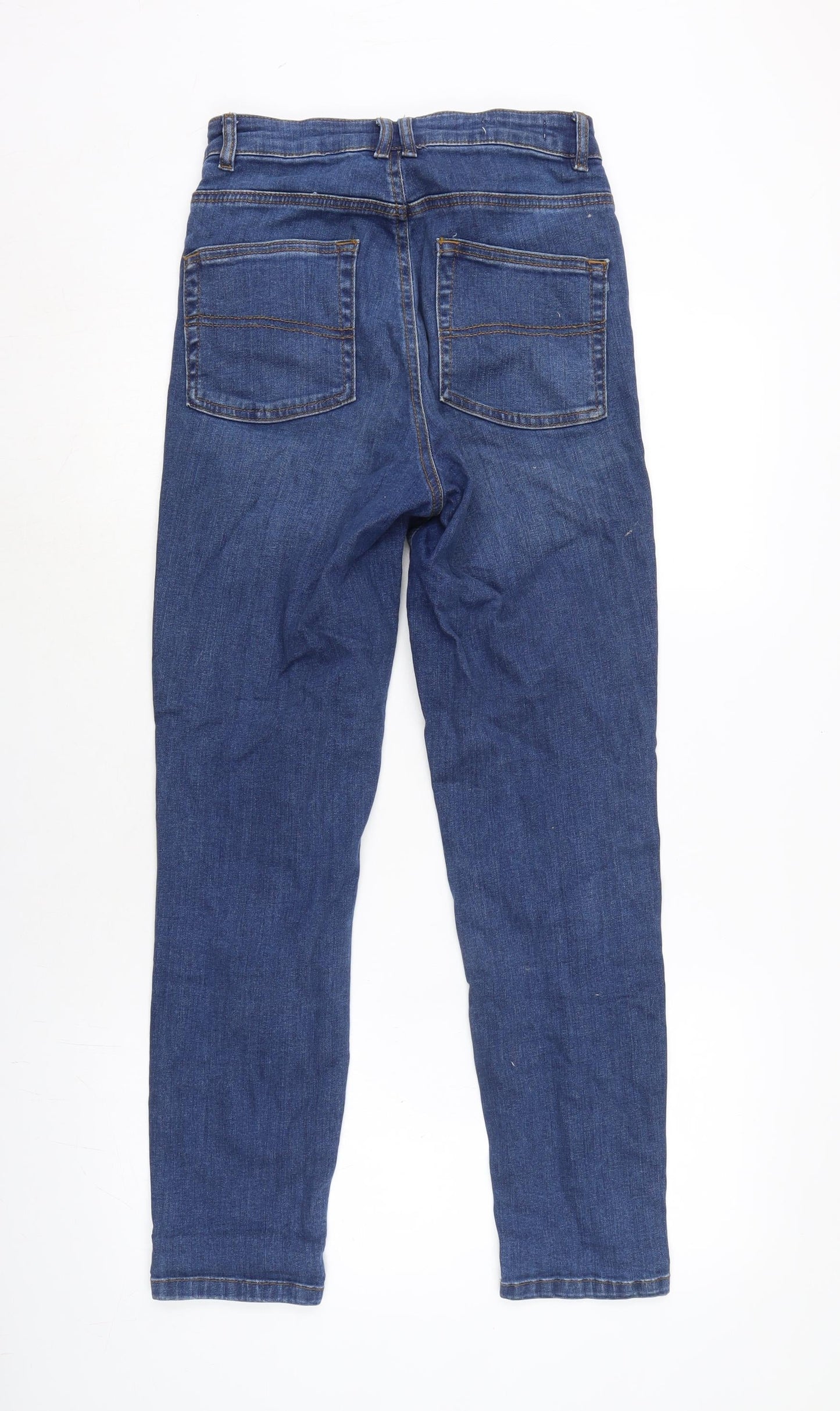 COLLUSION Womens Blue Cotton Blend Straight Jeans Size 28 in L26.5 in Regular Zip