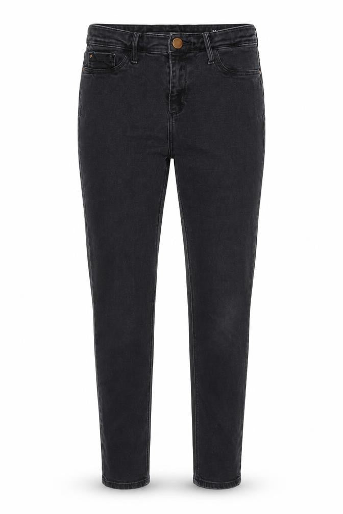 River Island Womens Grey Cotton Blend Tapered Jeans Size 12 L27 in Regular Zip
