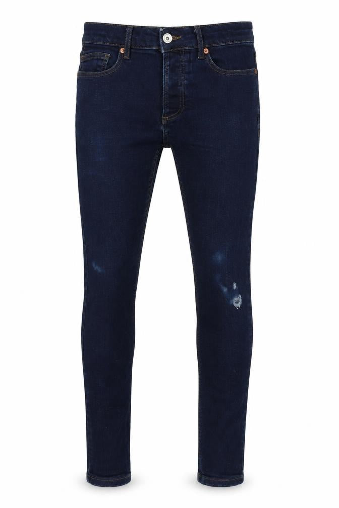 Topman Mens Blue Cotton Blend Skinny Jeans Size 28 in L26 in Regular Zip