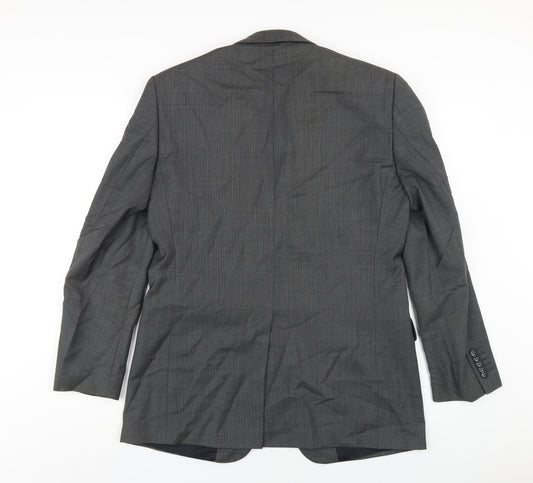 Linea Mens Grey Polyester Jacket Blazer Size 38 Regular