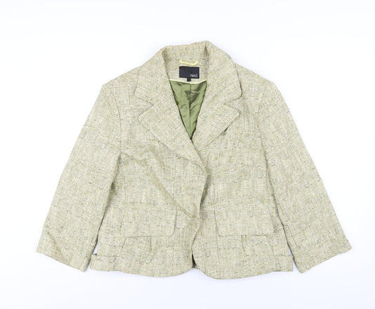 NEXT Womens Green Jacket Coat Size 12 Snap