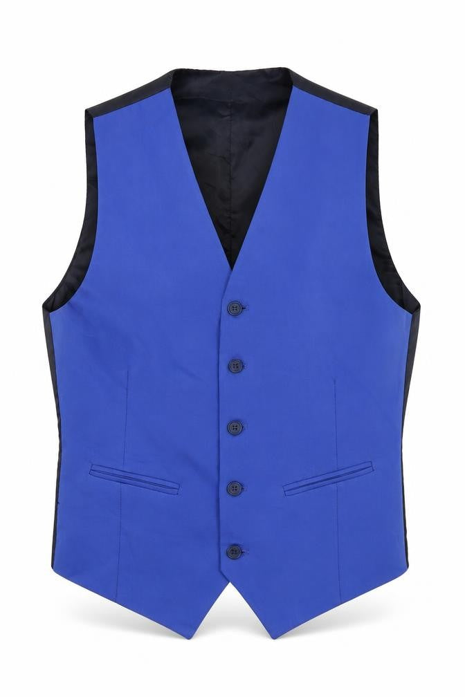 Boohoo Mens Blue Polyester Jacket Suit Waistcoat Size 36 Regular