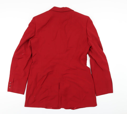 Betty Barclay Womens Red Jacket Blazer Size 10 Button