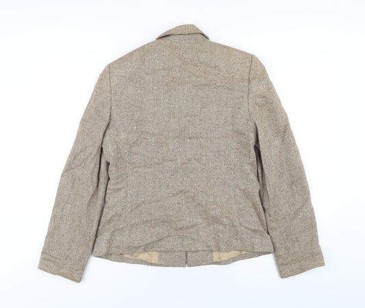 Planet Womens Brown Jacket Size 10 Zip
