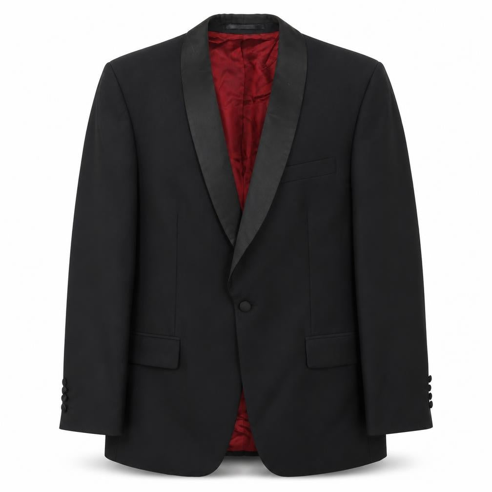 Mens 38 Chest Regular Fellini Black One-Button