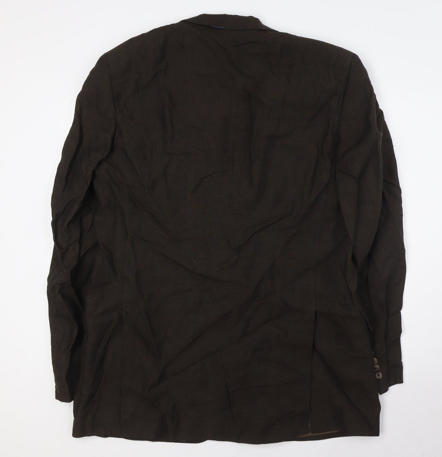 John Lewis Mens Brown Linen Jacket Suit Jacket Size 42 Big & Tall
