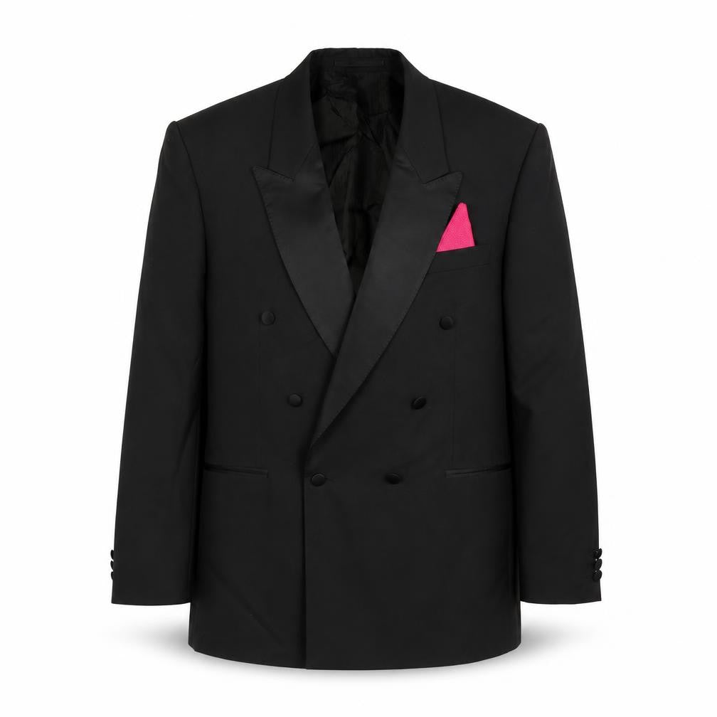 Varteks Mens Black Polyester Tuxedo Suit Jacket Size 44 Regular