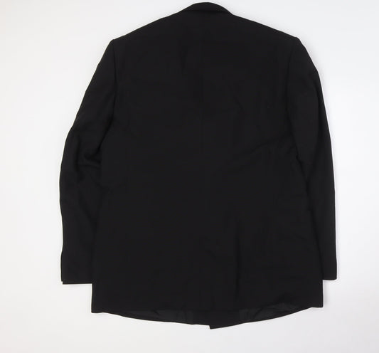 Varteks Mens Black Polyester Tuxedo Suit Jacket Size 44 Regular