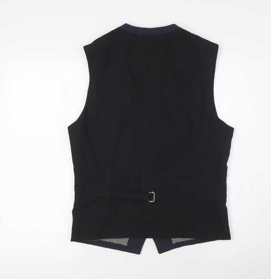 NEXT Mens Grey Gilet Waistcoat Size 36 Button