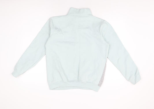 Holyfield Girls Blue Cotton Pullover Sweatshirt Size 12-13 Years Zip