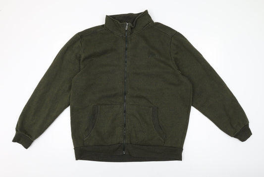 Slazenger Mens Green Cotton Full Zip Sweatshirt Size 2XL