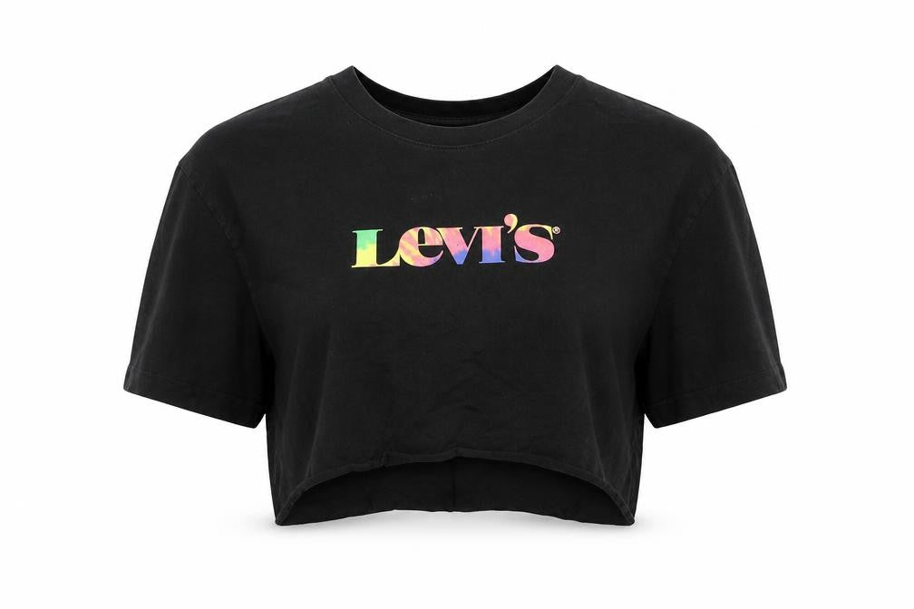 Womens UK Size S Levi's Black Cotton T-Shirt