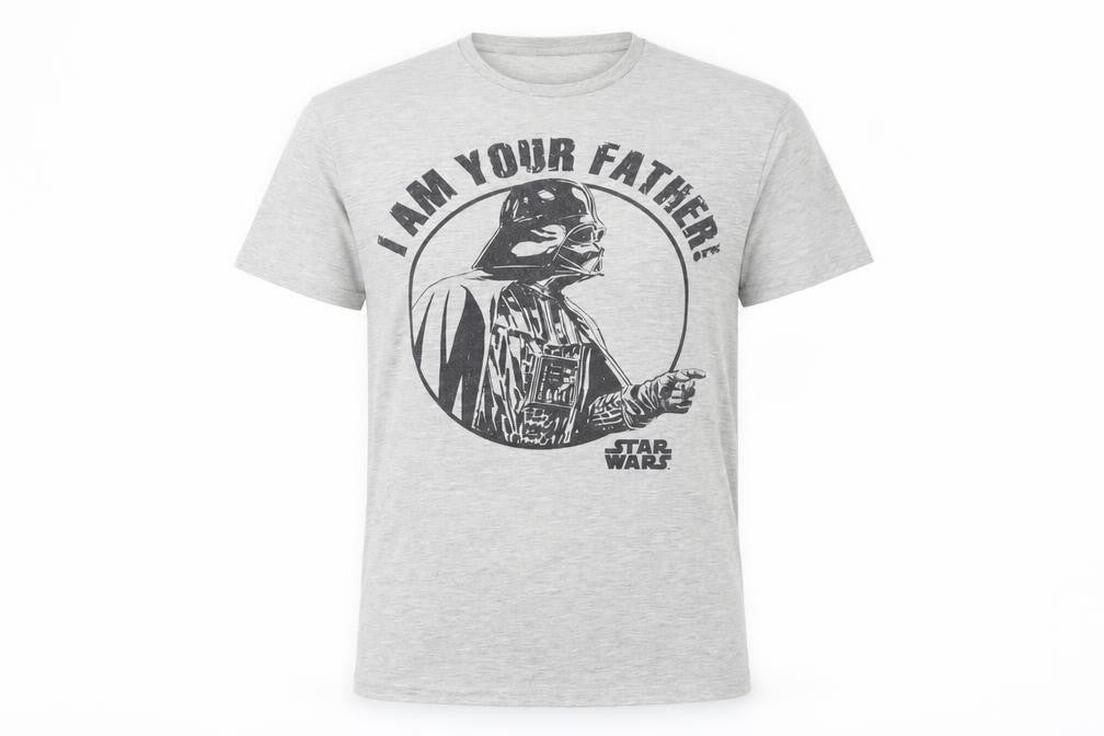 Mens UK Size S Star Wars Grey  Cotton T-Shirt