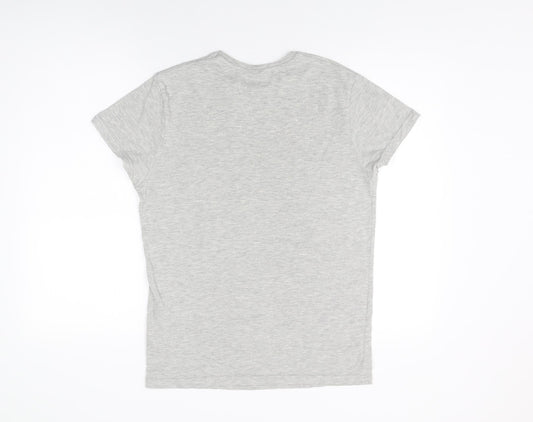 Star Wars Mens Grey Cotton T-Shirt Size S Round Neck