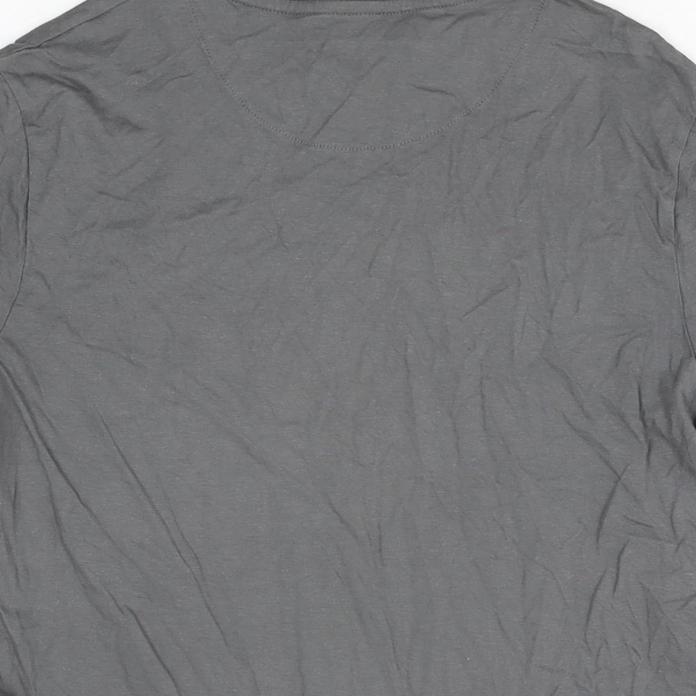 US Polo Assn. Mens Grey Cotton T-Shirt Size S Round Neck