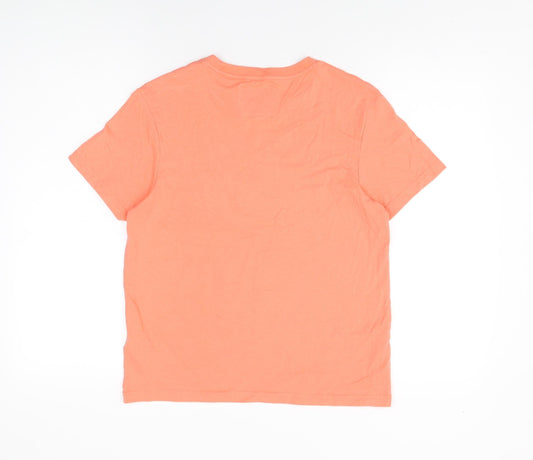 Jack Wills Womens Pink Cotton Basic T-Shirt Size 6 Round Neck