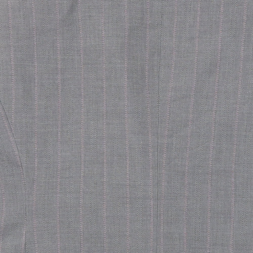 Marks and Spencer Womens Grey Striped Jacket Blazer Size 18 Button