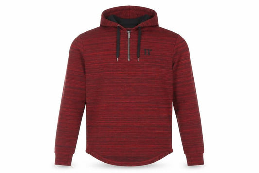 11 Degrees Mens Red Striped Viscose Pullover Hoodie Size S - Logo