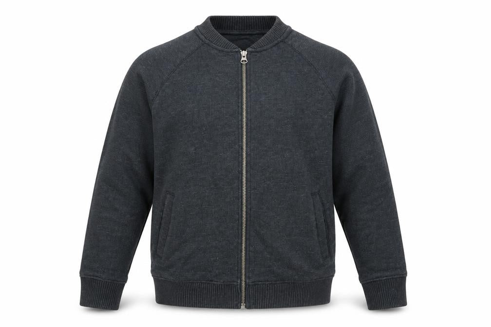 Marks & Spencer Boys Grey Cotton Full Zip Sweatshirt Size 11-12 Years Zip - Pockets