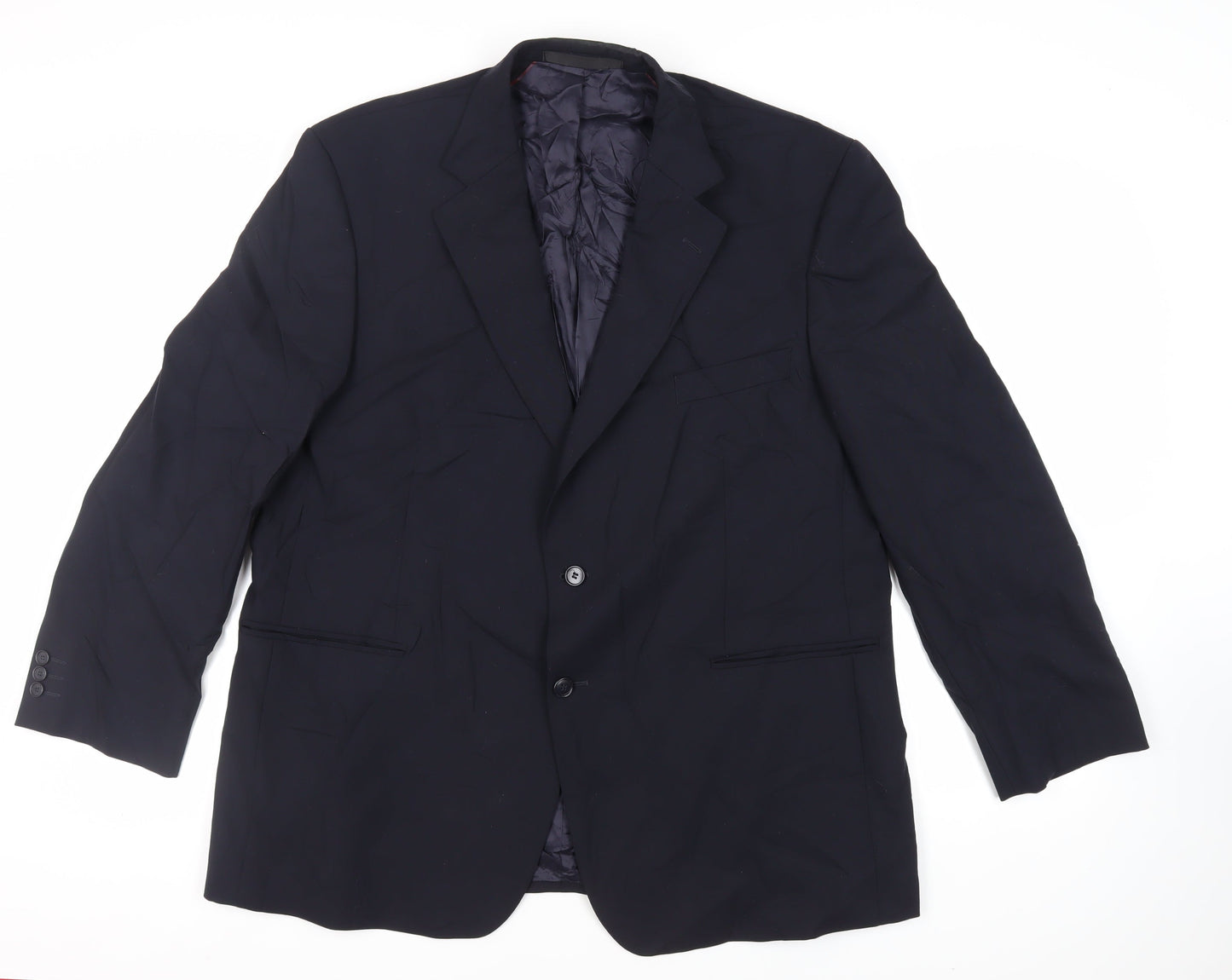 Marks and Spencer Mens Blue Wool Jacket Suit Jacket Size 46 Regular